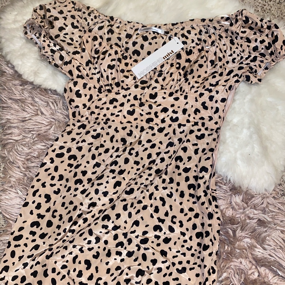 The language tie front mini dress ~~ Verge Girl